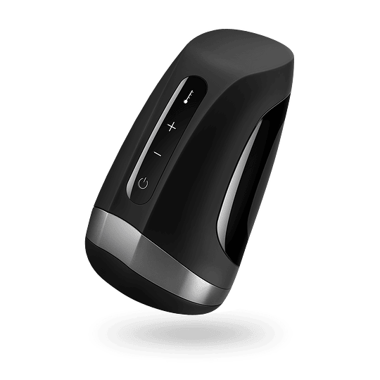 Satisfyer Estimulador De Glande Men Vibration Heat - Vibra Y Calienta Color Negro Circular